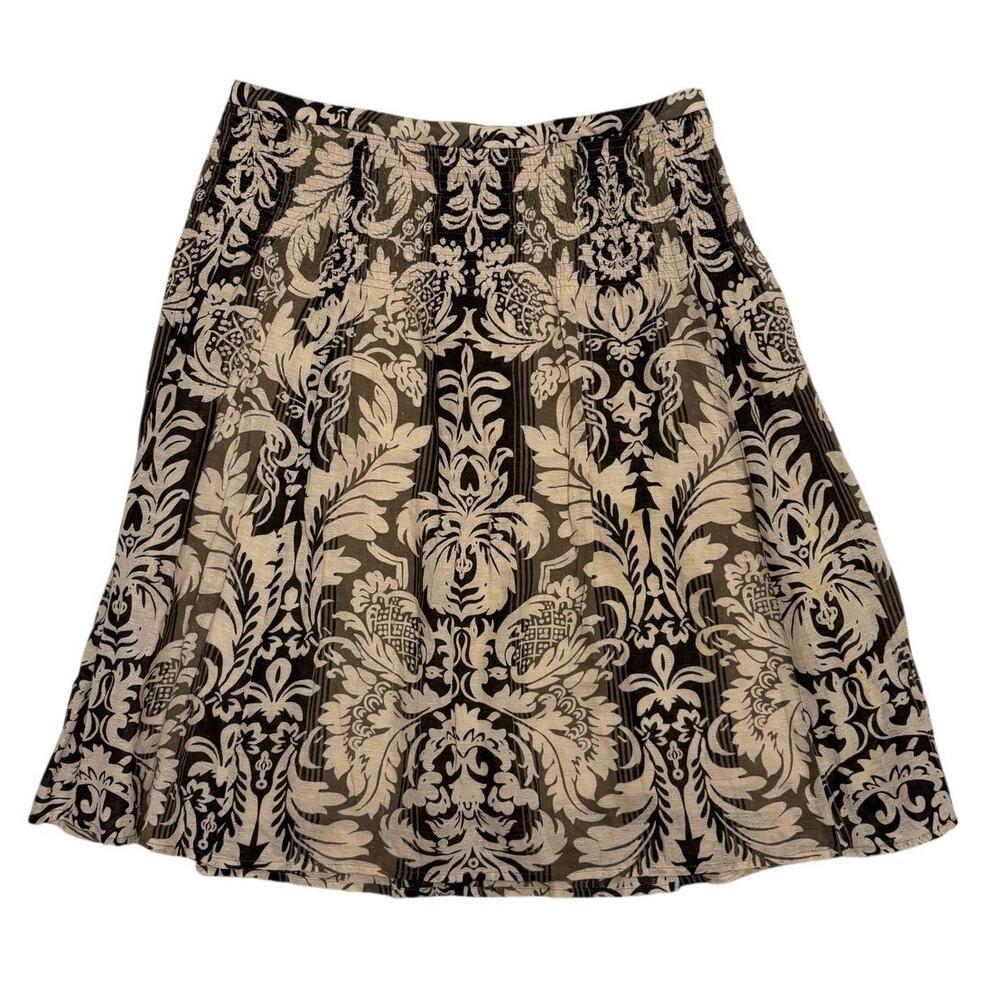 Ann Taylor LOFT Petites Skirt 🤍 Baroque Floral Pattern ✨ Size 10P